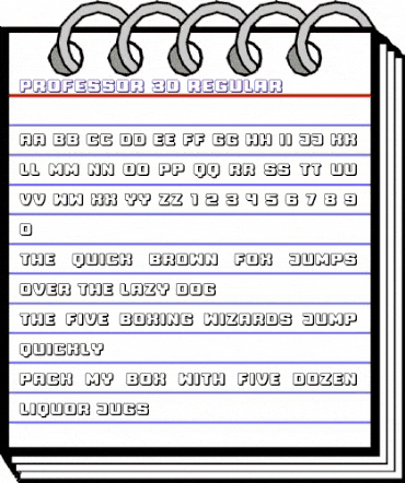 Professor 3D Regular animated font preview