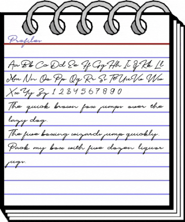 Profiles Regular animated font preview