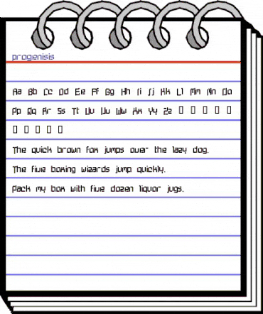 progenisis Regular animated font preview progenisis Regular animated font preview