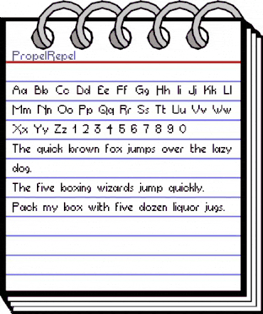 PropelRepel Medium animated font preview