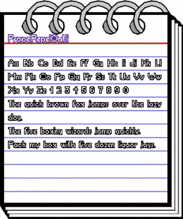 PropelRepelOutli Medium animated font preview