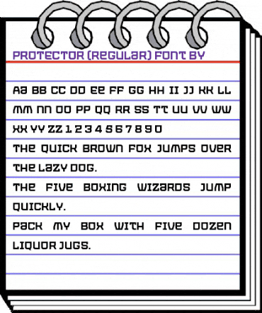 PROTECTOR Regular animated font preview PROTECTOR Regular animated font preview