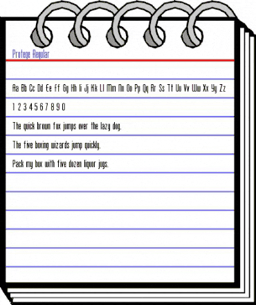 Protege Regular animated font preview Protege Regular animated font preview