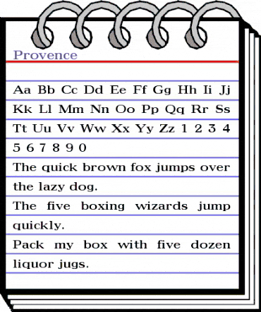 Provence Regular animated font preview Provence Regular animated font preview