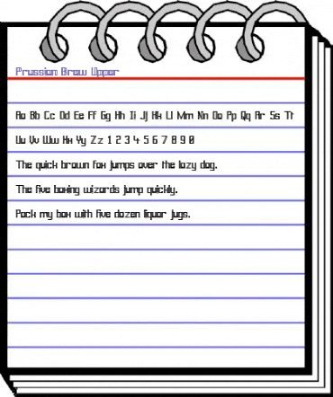 Prussian Brew Upper Regular animated font preview