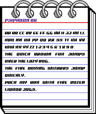 Psiphoon BB Regular animated font preview