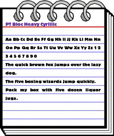 BlocHeavyC Regular animated font preview