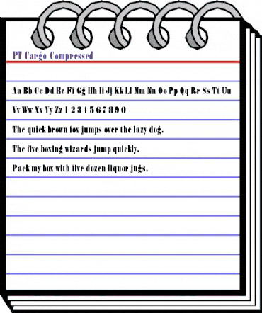 PT Cargo Compressed Normal animated font preview