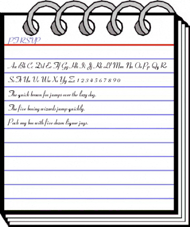 PT RSVP Normal animated font preview