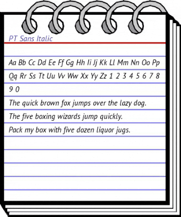 PT Sans Italic animated font preview