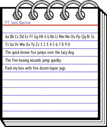 PT Sans Narrow Regular animated font preview