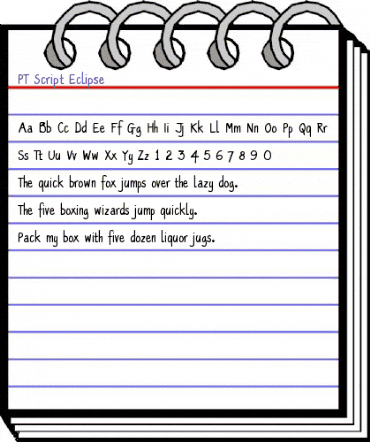 PT Script Eclipse Regular animated font preview