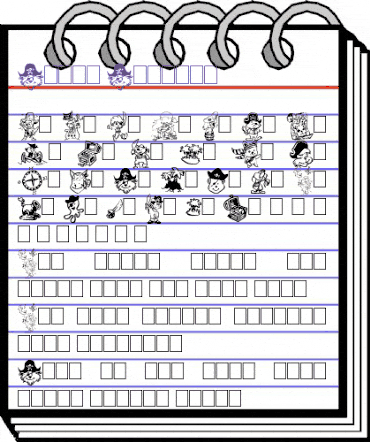 Ptits Pirates Regular animated font preview