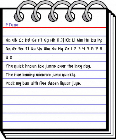 Ptype normal animated font preview