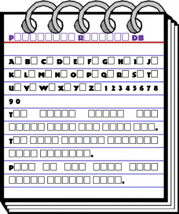 Publicity DB Regular animated font preview
