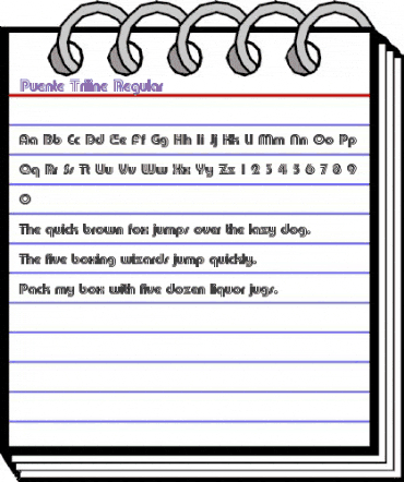 Puente-Triline Regular animated font preview Puente-Triline Regular animated font preview