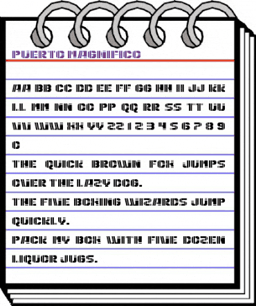 Puerto Magnifico Regular animated font preview