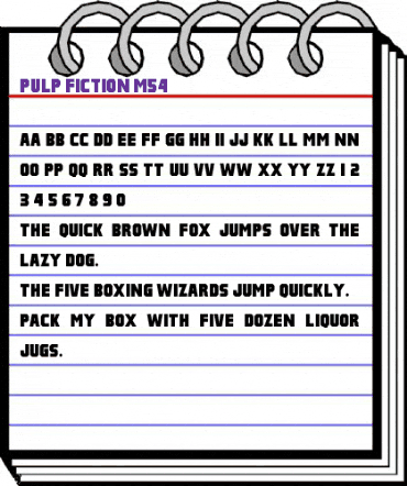 Pulp Fiction M54 Regular animated font preview