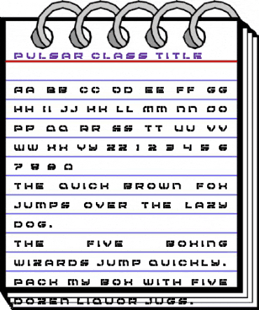 Pulsar Class Title Regular animated font preview