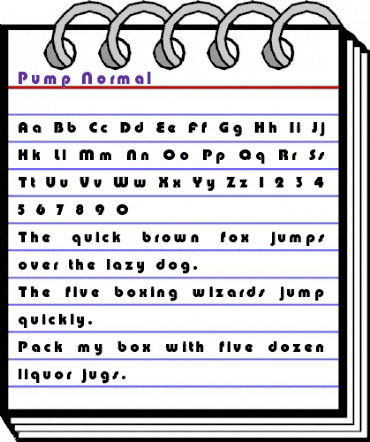 Pump Normal animated font preview