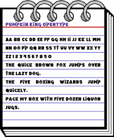 Pumpkin King Regular animated font preview