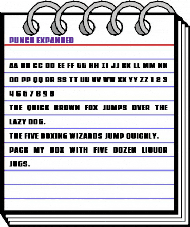 Punch Expanded Regular animated font preview Punch Expanded Regular animated font preview