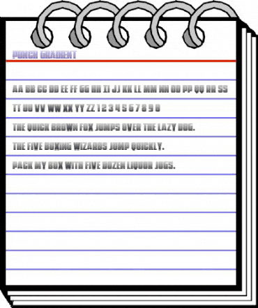 Punch Gradient Regular animated font preview Punch Gradient Regular animated font preview