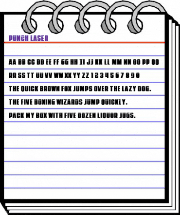 Punch Laser Regular animated font preview