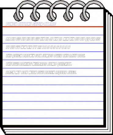 Punch Outline Super-Italic Regular animated font preview