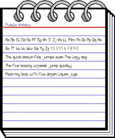 Purple shadow Regular animated font preview