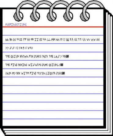 PushingSticks Regular animated font preview