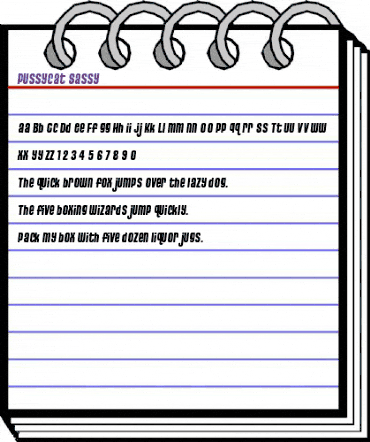 Pussycat Sassy animated font preview