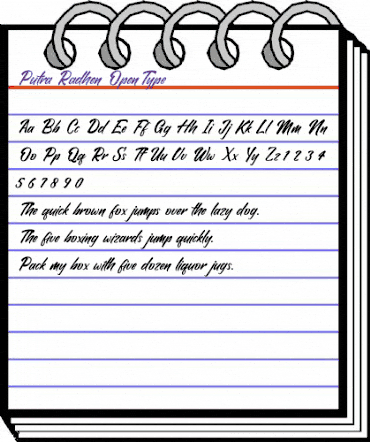 Putra Radhen Regular animated font preview