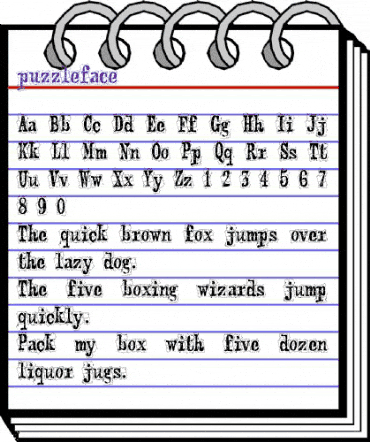 puzzleface regular animated font preview