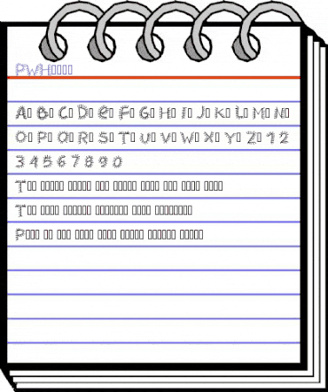 PWHairz Medium animated font preview