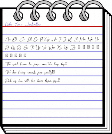 Qalin Demo Handwritting Regular animated font preview