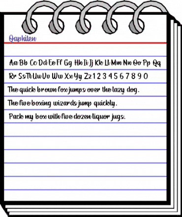 Qaphiten Regular animated font preview