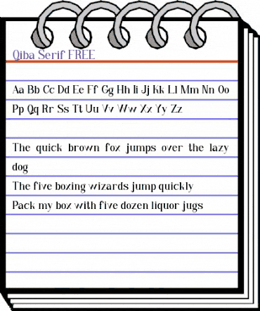 Qiba Serif FREE Regular animated font preview