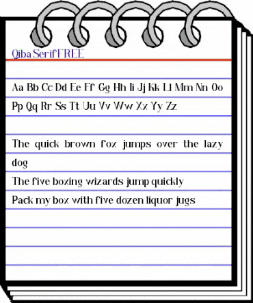 Qiba Serif FREE Regular animated font preview