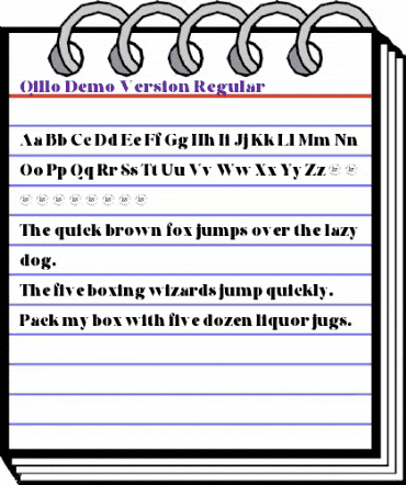 Qillo Demo Version Regular animated font preview