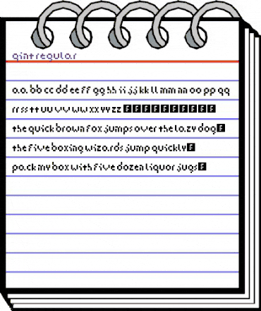 QInt Regular animated font preview