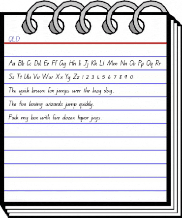 QLD Regular animated font preview