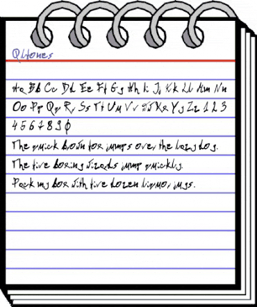 Qlfones Regular animated font preview