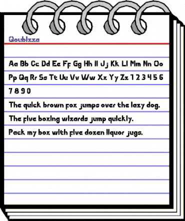 Qoubizza Regular animated font preview