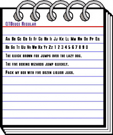 QTDeuce Regular animated font preview