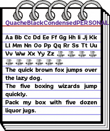 Quache Black Condensed animated font preview Quache Black Condensed animated font preview