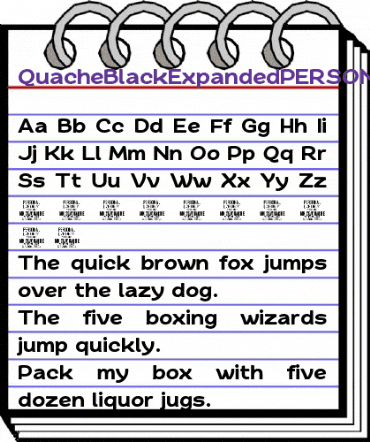 Quache Black Expanded animated font preview Quache Black Expanded animated font preview