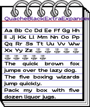 Quache Black Extra Expanded animated font preview Quache Black Extra Expanded animated font preview