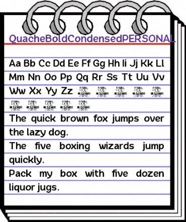 Quache Bold Condensed animated font preview Quache Bold Condensed animated font preview