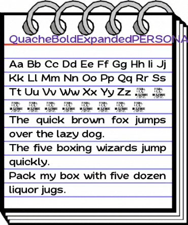 Quache Bold Expanded animated font preview Quache Bold Expanded animated font preview
